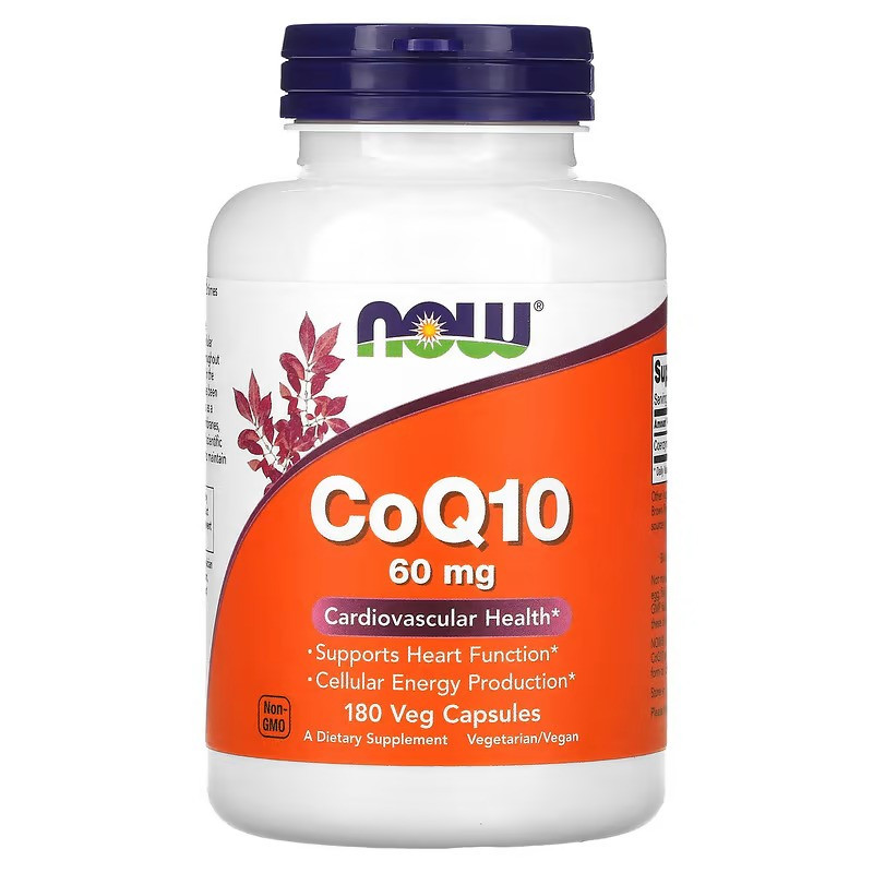 Коензим NOW CoQ10, 60 mg, 180 Veg Capsules Луцьк - фото 2