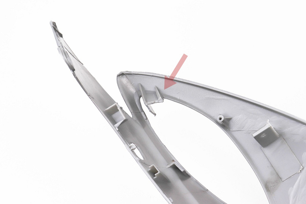 УЦІНКА Yamaha JOG SA-36J/39J пластик - верхній бічний лів+прав к-кт 2шт, ТЕМНО-СІРИЙ (див. фото відламано кріплення) Киев - изображение 3