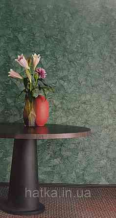 Шпалери вінілові на флізеліні Grandeco Time метрове листя монстери структурні темно-зелені Київ