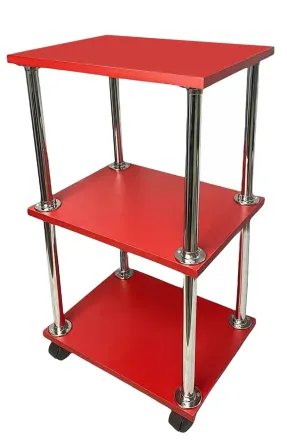 Тележка косметологическая на 3 полки Красный Киев