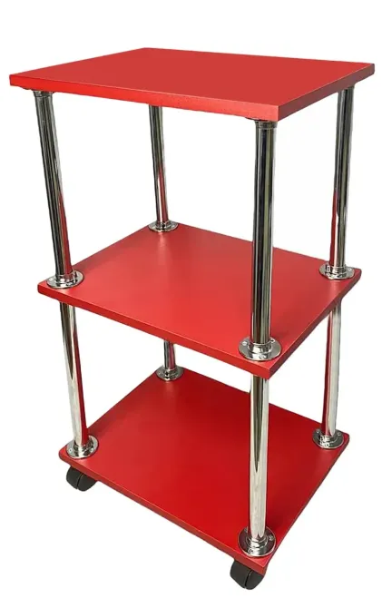 Тележка косметологическая на 3 полки Красный Киев - изображение 1