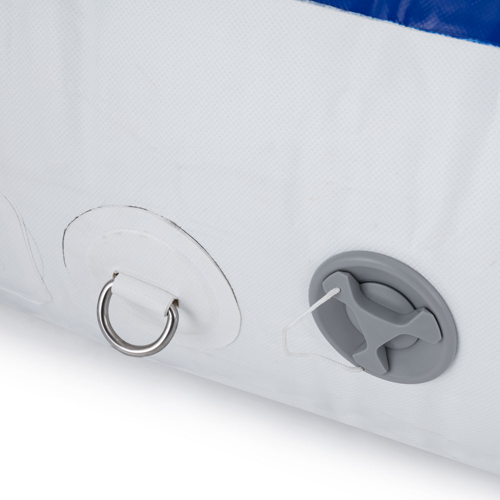 Килимок надувний гімнастичний inSPORTline Airincline 200x200 см, біло-синій Київ - фото 7