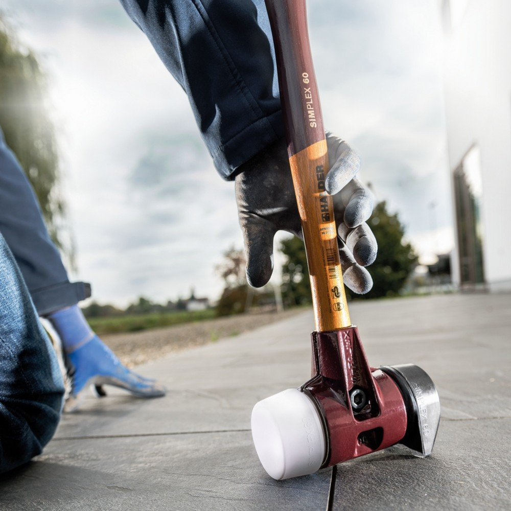 Молоток HALDER Simplex 3027 насадки из черной резины, белого суперпластика Одесса - изображение 6
