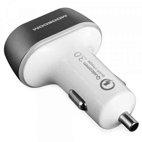 Автозарядка 3xUSB (3xUSB-A) QC3.0 2.4A біла Modecom (ZT-MC-CU3-05) Киев