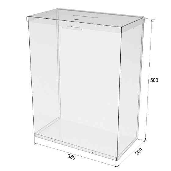 Ящик EKOSTAR с замком для пожертвований и сбора денег 380x200x500. Объем 38 литров Киев