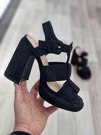 Meideli Літні босоніжки жіночі чорні з еко-шкіри на стійких підборах MEIDELI -6 р. 36-40 Коломия