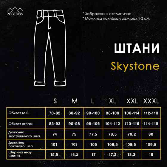 Штани карго чоловічі чорні базові котонові Pobedov Skystone Київ