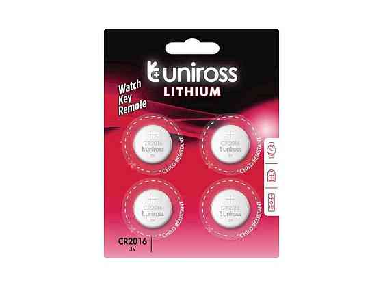 Батарейка литиевая CR2016 5шт SP LITHIUM (блистер) ТМ UNIROSS Киев