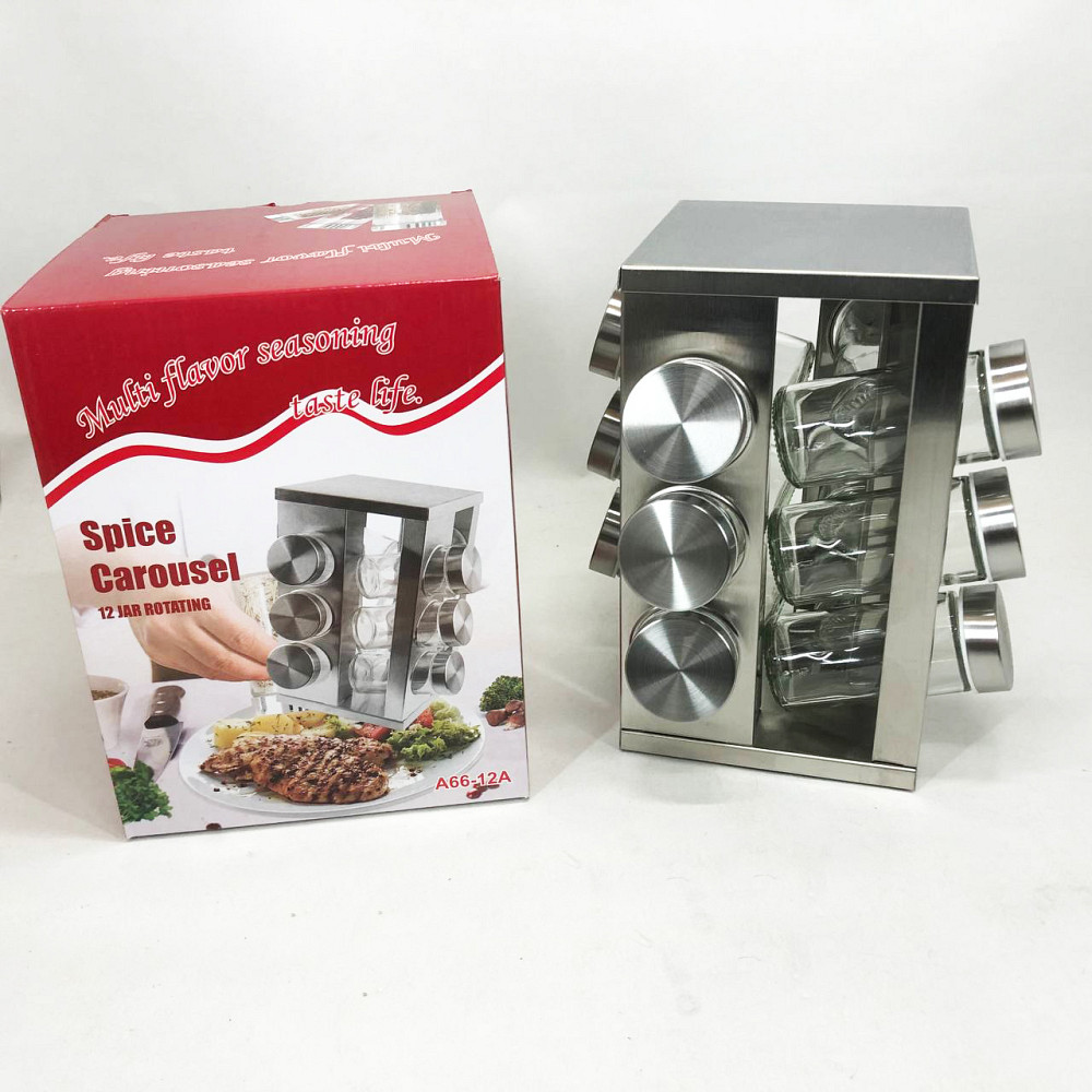 Столові набори спецій на підставці UNIQUE, Бокс для спецій, Диспенсери для сипучих продуктів CB-49 Івано-Франківськ - фото 3