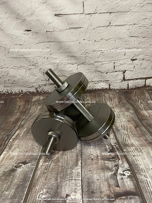 Гантели наборные 2 по 14 кг Гантели, гири, штанги и диски металлические без покрытия Киев - изображение 5