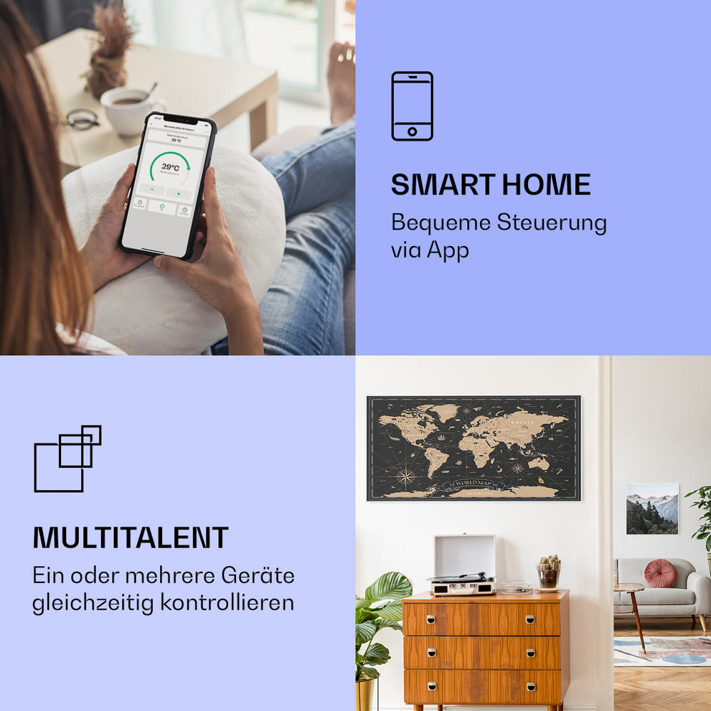 Wonderwall Air Art Интеллектуальное инфракрасное отопление ночная карта 120x60 см 700 Вт 120 x 60 см | ночная Ровно - изображение 2