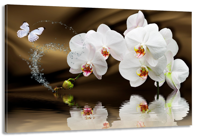 Картина полотно у вітальню / спальню  Орхідея   MLP_332 ( 60х30см ) 70x140 см Київ - фото 1