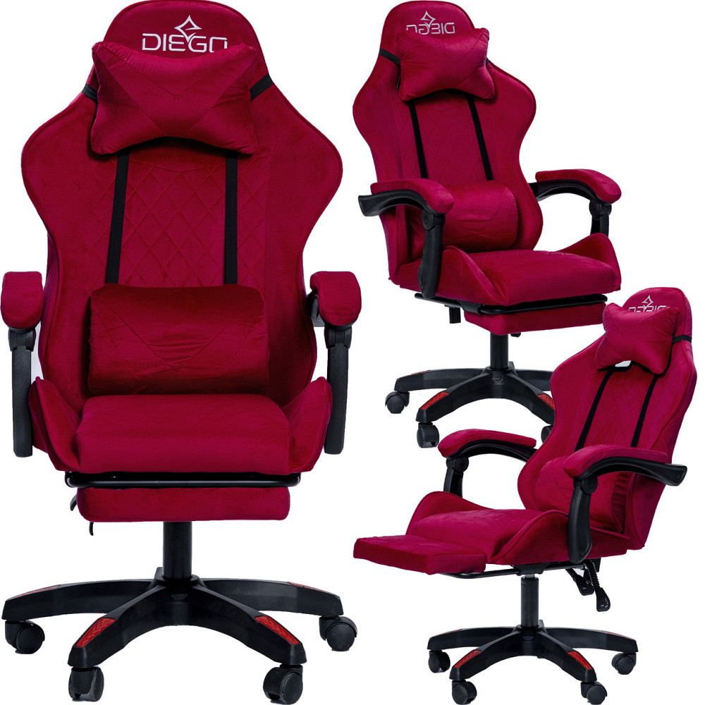 Крісло геймерське DIEGO ALCANTARA PRO Red Київ - фото 1