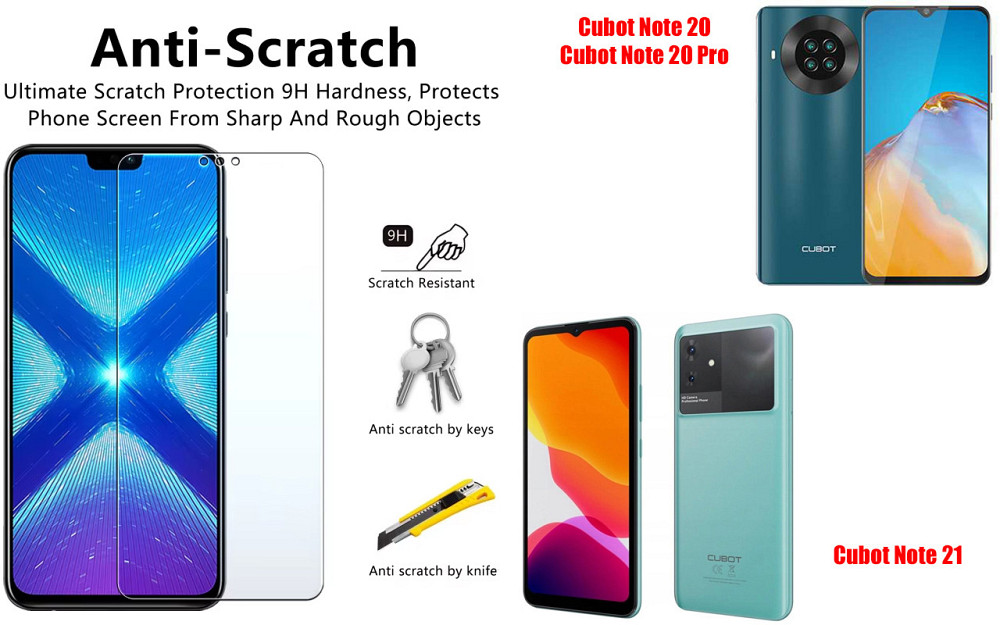 Защитное стекло NeoGlass для Cubot Note 20, Note 20 Pro, Note 21 – ультрапрозрачное и устойчивое Киев - изображение 1