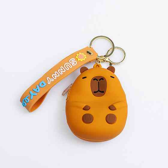 Дитяча силіконова сумочка-кошелек коричнева 8x6 см Київ