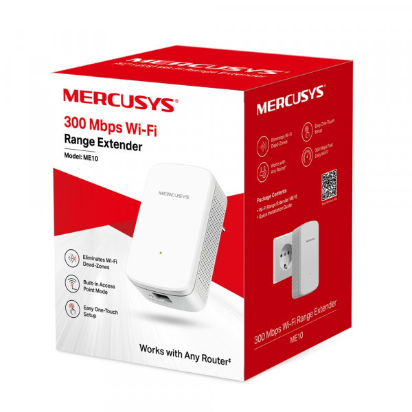 Підсилювач Wi-Fi сигналу Mercusys ME10, N300, WPS button, Fast 10/100 Mbps Port (ME10) Київ - фото 6