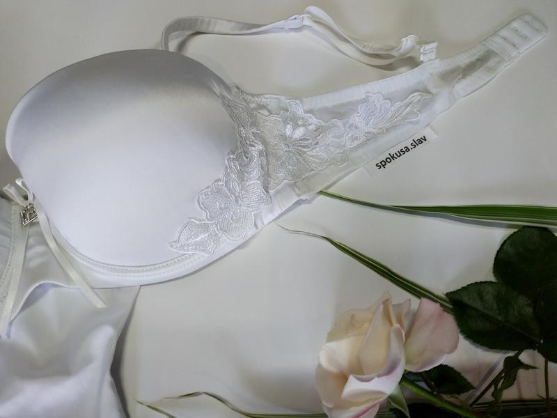 Комплект білизни pierre cardin 4106 білий атлас з мереживом 80С Славута - фото 4