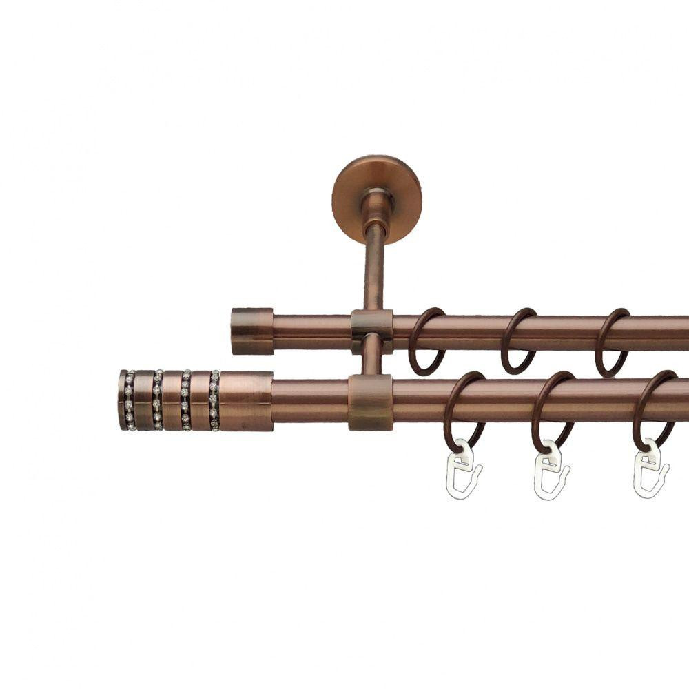 Карниз Orvit Барамелла металевий дворядний закритий гладка труба кільце металеве Мідь 19\16 мм 300 см (00-00011936) Львів - фото 1