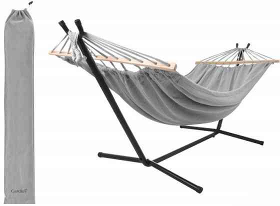 Двухместный садовый гамак с подвесной рамой 200х150 см + чехол Gardlov (27293) Нововолынск