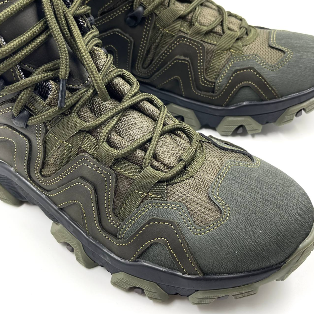 Мужские военные ботинки оливковые, демисезонная обувь, Gore-Tex, защита от влаги, анатомическая стелька Львов - изображение 9