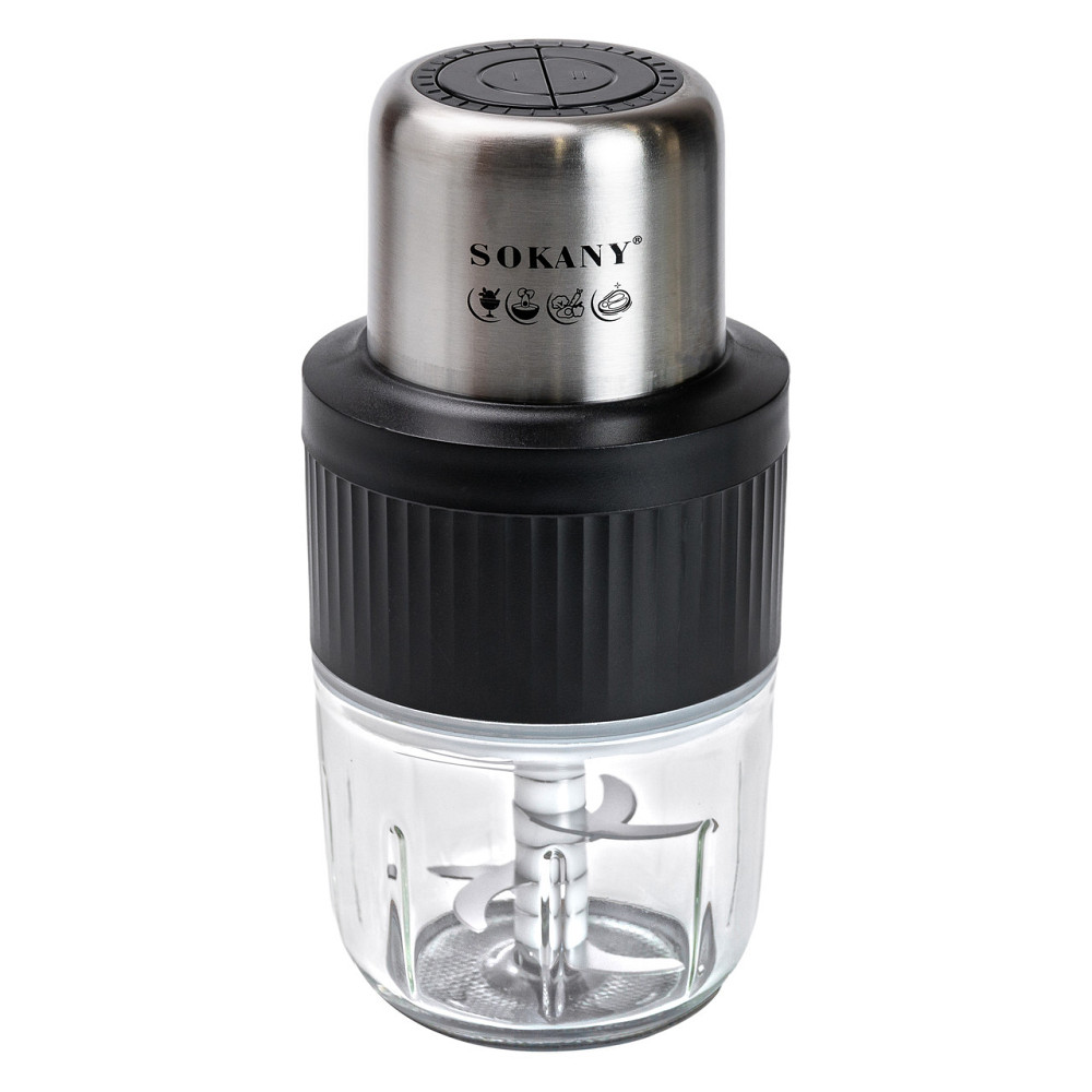 Чопер подрібнювач Sokany SKYM7032B 2в1 з чашами 0.5 і 1,5 літри 800 Вт Коломия - фото 4