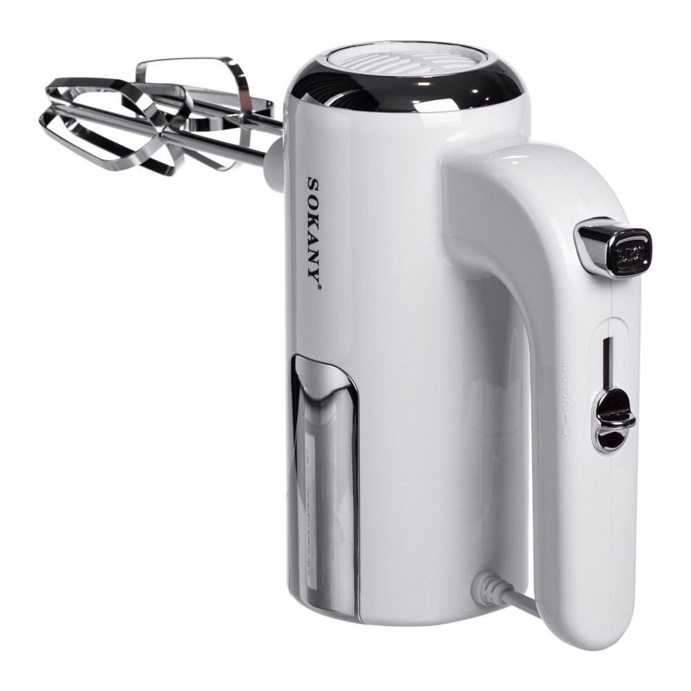 Sokany Міксер ручний 2 насадки вінчики та гаки для тіста білий Sokany SK-02025 Киев - изображение 2