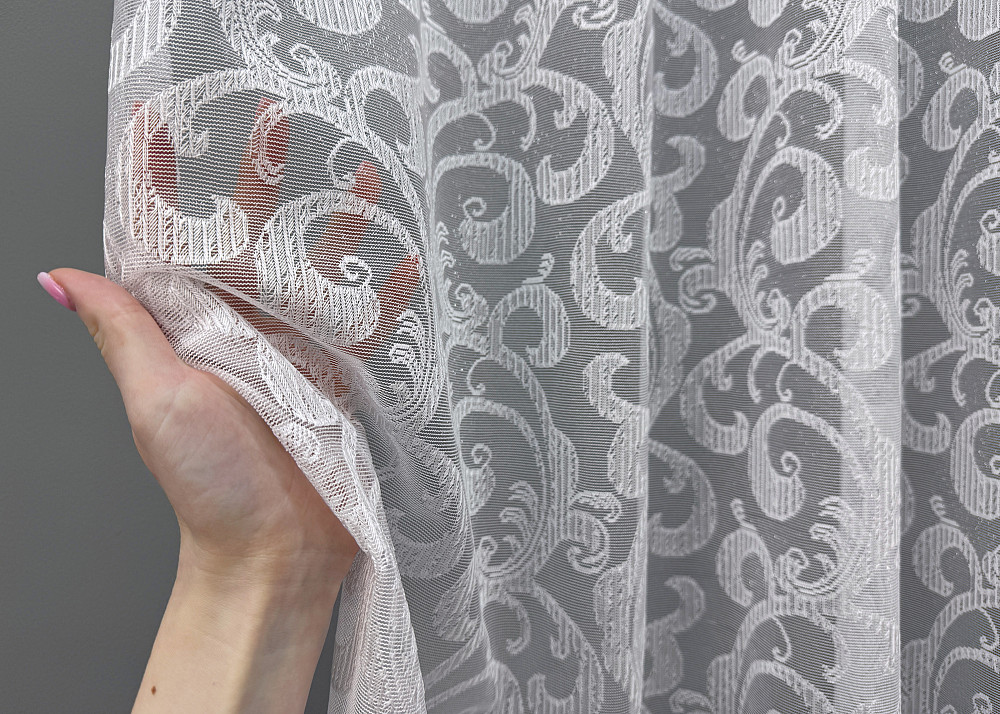 Тюль жакард "Преміум" колір білий 1358т Київ - фото 2