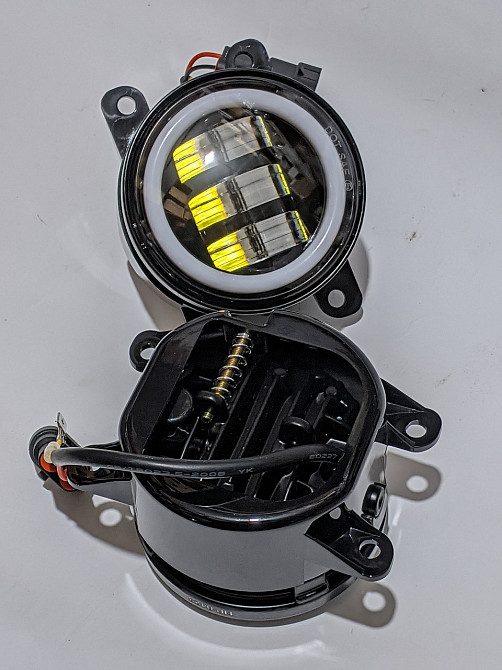 Протитуманні фари LED універсальна 3,5 дюйма 90мм туманка +drl ДХО очі габарит 60 ват Харків - фото 4