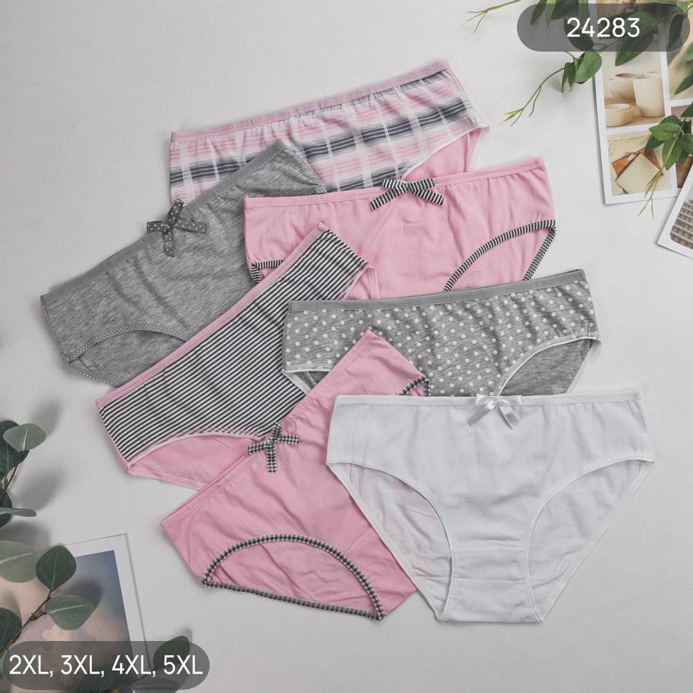 Набор хлопковые женские трусики  комплект  неделька Николетта 7шт.  Батал 2хл, 4xl Киев - изображение 2