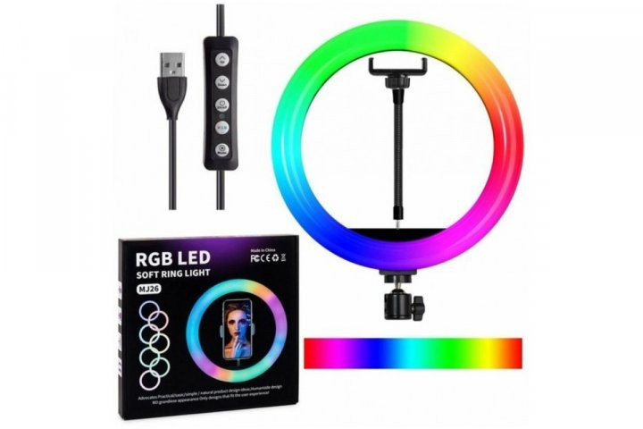 Кільцева Лампа Світлодіодна Кольорова Ring Light Mj 26 Rgb 26 Киев - изображение 1