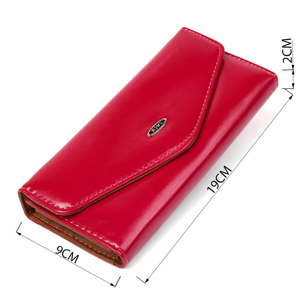 Гаманець жіночий з гладкою екокожі Малиновий (KIVI) Київ - фото 3