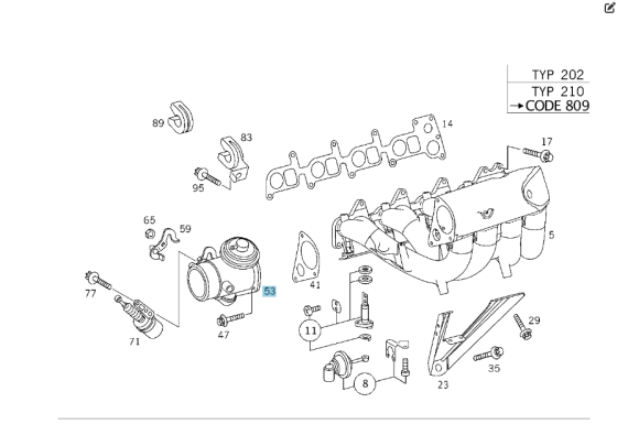 Mercedes-Benz  A6110980417 Клапан EGR OM611 Одесса
