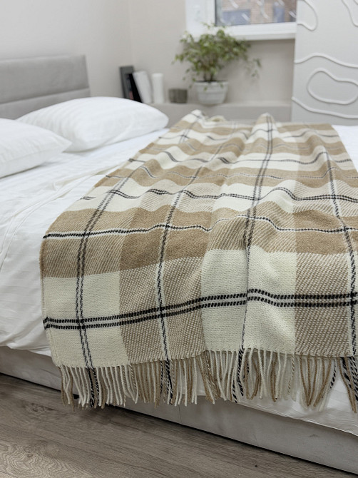 Vladi Плед Vladi 200х220 см вовняний 70% бежевий Нова Зеландія 03/Mason Коломия - фото 1