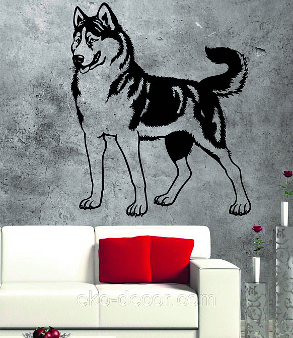 Декоративное настенное Панно «Хаска», Декор на стену 110*93 см, Черный Киев - изображение 9