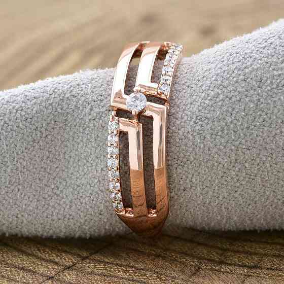 Кольцо 20 размер Xuping, (ширина 6мм, вес 2,5г), позолота РО Киев