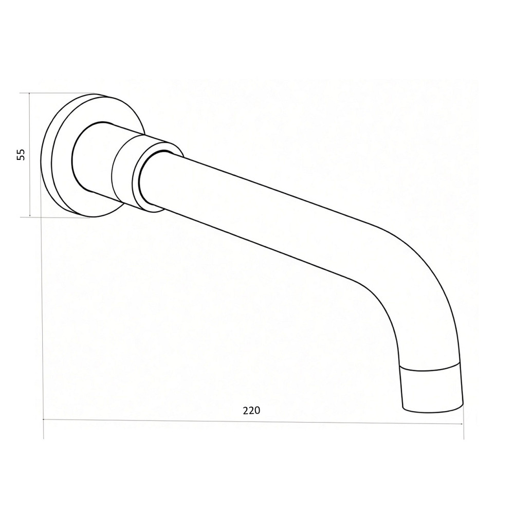 Излив для встроенного смесит Globus Lux GLPR-S-200 (000032045) Киев - изображение 3