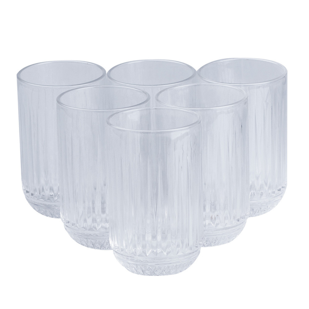 Набір склянок із товстого скла 6 штук по 450 мл прозорий HP4149 Коломыя - изображение 1