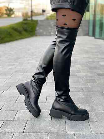 Ботфорти жіночі ARLEN БД-1504 чорні (зима, шкіра натуральна) (4840) 36 Коломыя