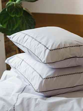 Ecotton Комплект постільної білизни Двоспальний з вишивкою та кантом український хрестик Cappuc Коломыя