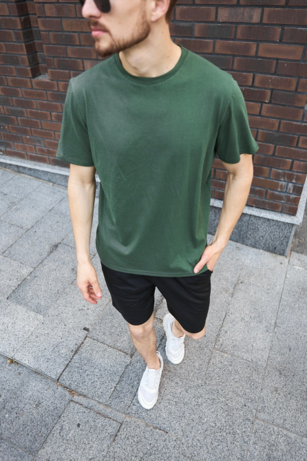 Чоловіча футболка базова Хакі XXL Харків - фото 1