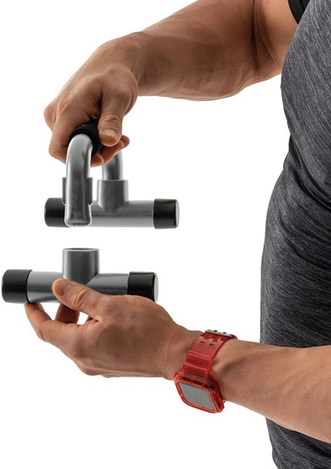 Упоры для отжиманий HS-P010PU для дома фитнеса и тренировки грудных и плечевых мышц с прочной конструкцией Киев - изображение 8