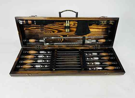 Подарочный набор шампуров в деревянном кейсе Люкс MAX HAPPY DAYS Тернополь