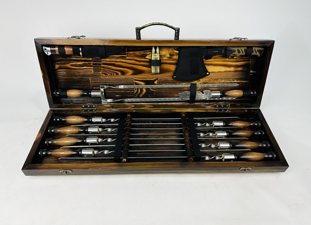 Подарунковий набір шампурів у дерев'яному кейсі Люкс MAX HAPPY DAYS Тернопіль - фото 4