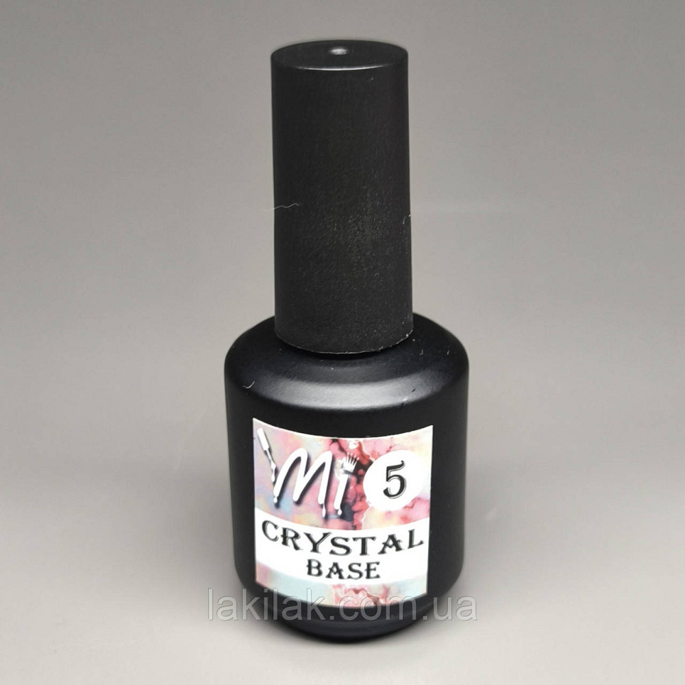 Crystal base Mi #5 (молочно-рожева база з золотими пластівцями юккі) 15мл (пляшка з пензликом) Херсон - изображение 1