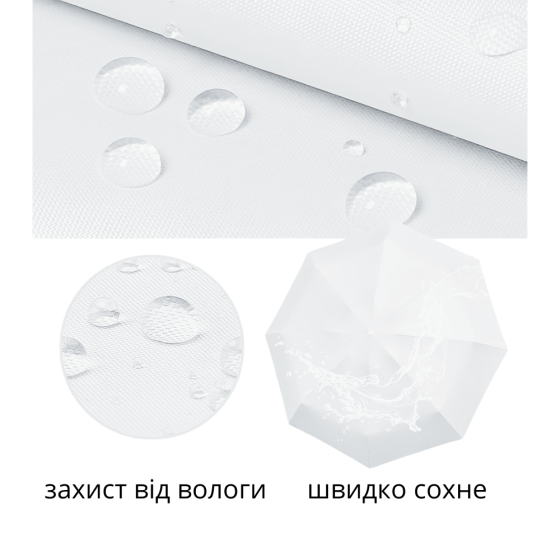 Зонт механический.Зонт карманный от дождя и солнца.Мини-зонт в футляре на 8 спиц в чехле цвет белый Каменец-Подольский