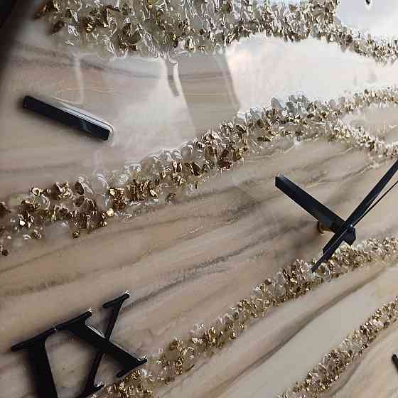 Годинник настінний 50 см з епоксидної смоли ручної роботи Дніпро