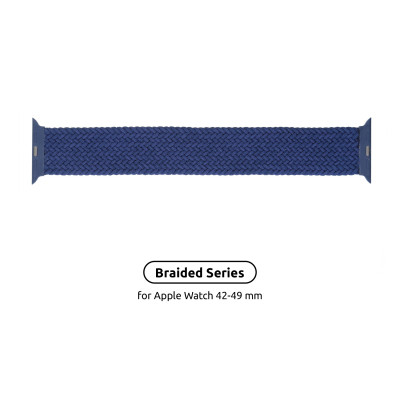 Ремінець до смарт-годинника Armorstandart Braided Solo Loop для Apple Watch 49/46/45/44/42 (Series 1-3) Atlantic Blue Size 10 (172 mm) (ARM58080) Вінниця - фото 1