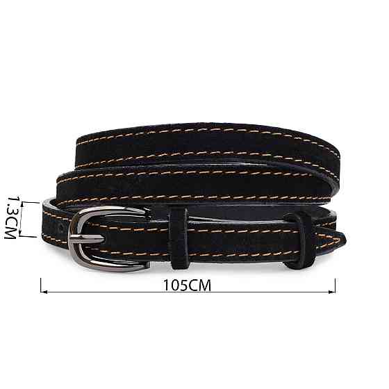 Замшевий жіночий ремінь Vintage 20764 Чорний Київ