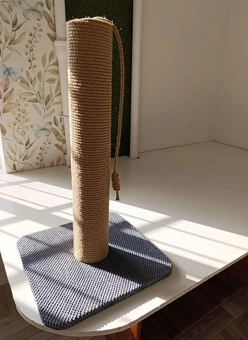 Когтеточка для больших котов напольная с джутовым канатом 82×40×40 см Киев - изображение 1