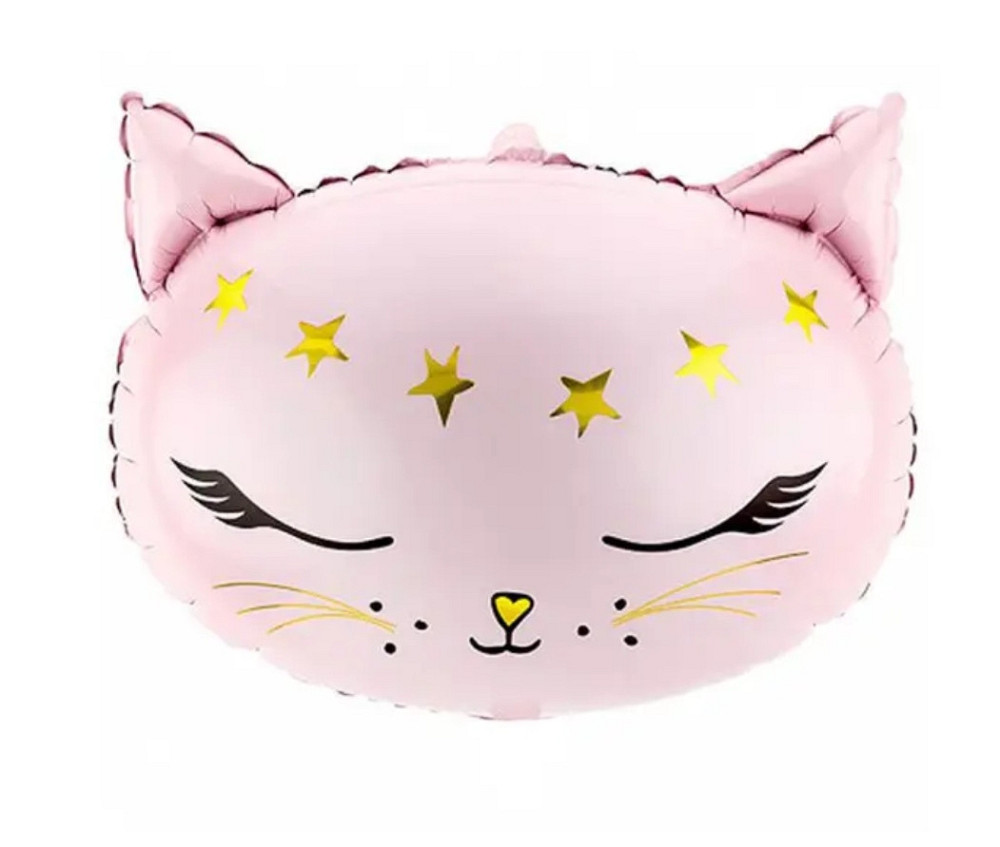 Фигура голова кота со звездами – розовая 40*48 см Киев - изображение 1